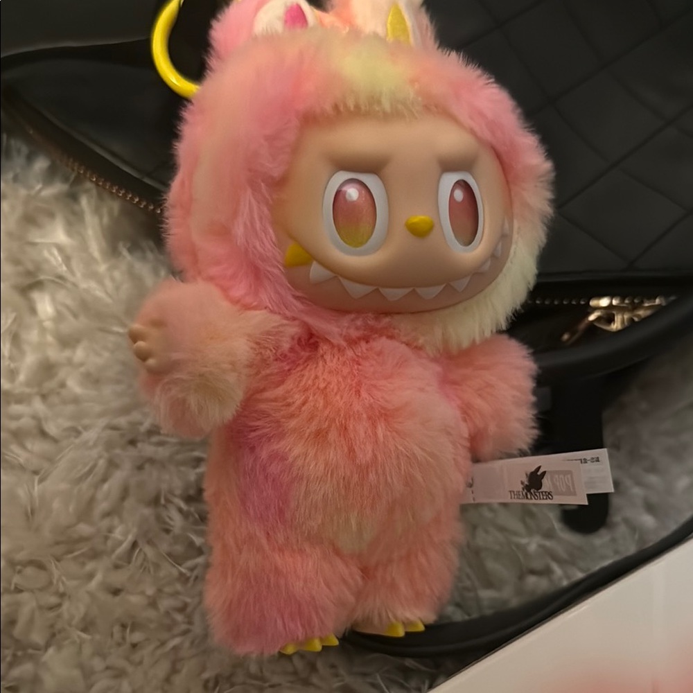 Pink Furry Monster Plush Toy
